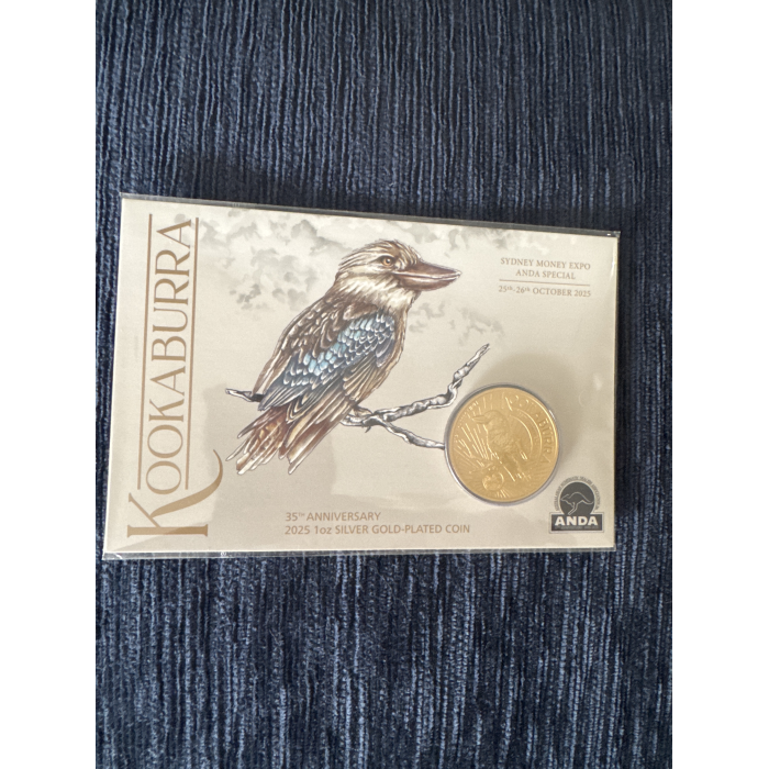 2025 1oz SILVER GOLD- PLATED KOOKABURRA COIN