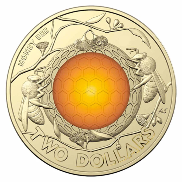 2022 $2 Honey Bee Coloured Aluminium Bronze Coin Pack