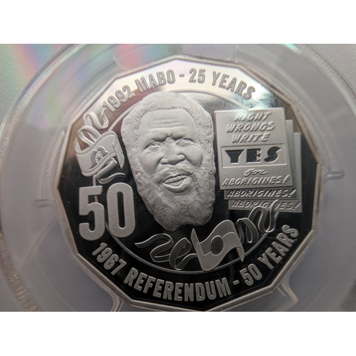  2017 50c Mabo Silver Proof Coin PCGS PR70DCAM Ag