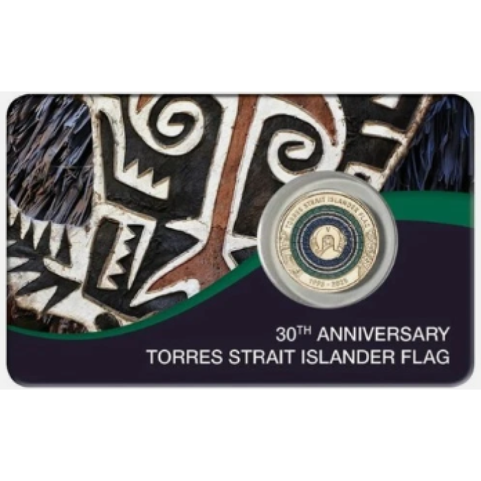 2025  $2  Torres Strait Islander Flag AlBr Carded Coin