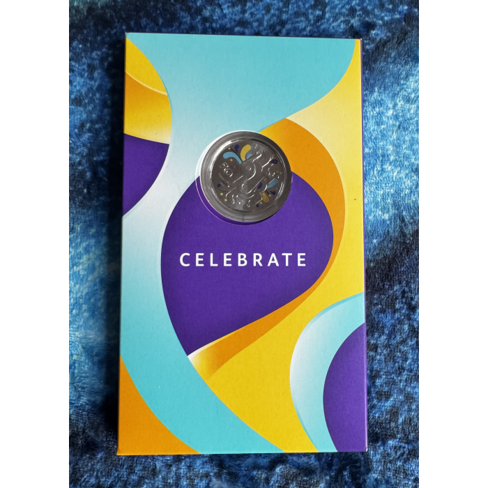 2025 Celebrations 50c Cent Coloured Coin On Card