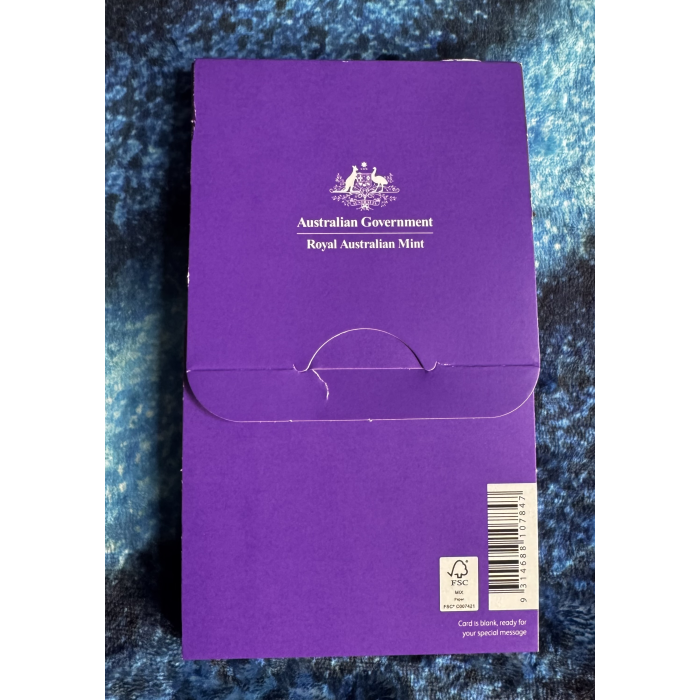 2025 Celebrations 50c Cent Coloured Coin On Card