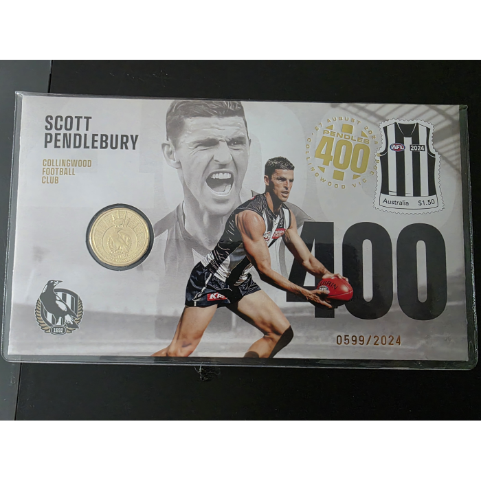 2024 SCOTT PENDLEBURY Collingwood Football Club 400 Games $1 PNC  (#0599/ 2024)