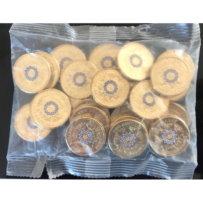 Police Remembrance 25 Coin RAM Mint Bag 2019 Two Dollar Coloured $2 Australia