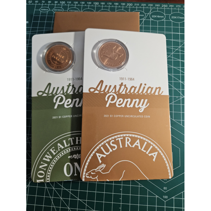 Australian penny carded $1 coin box set