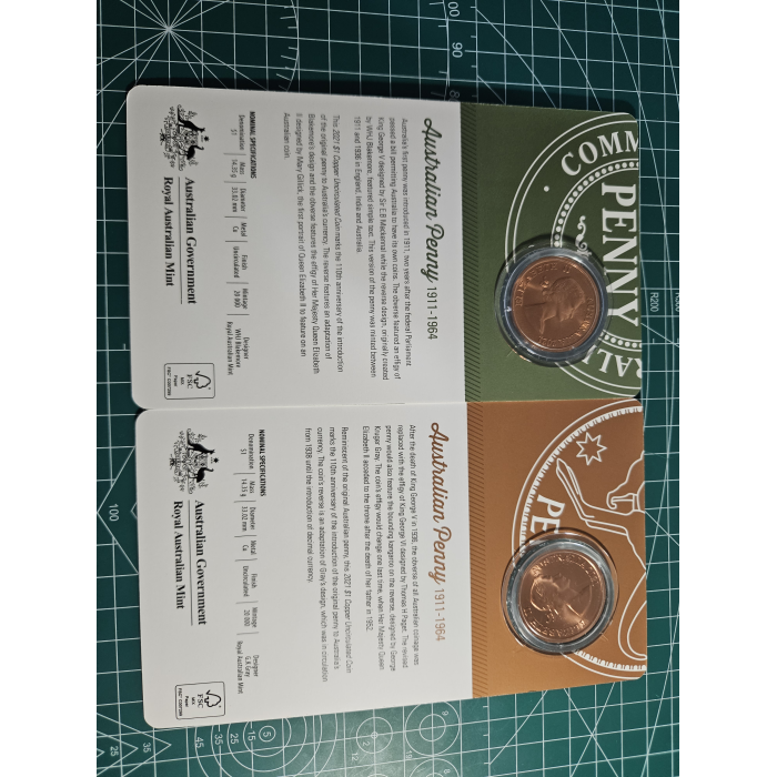 Australian penny carded $1 coin box set