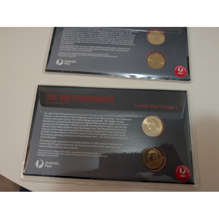 RARE Consecutive Pair: 2025 $1 Red Strawberry 2-Coin PNC - COA 0695 & 0696