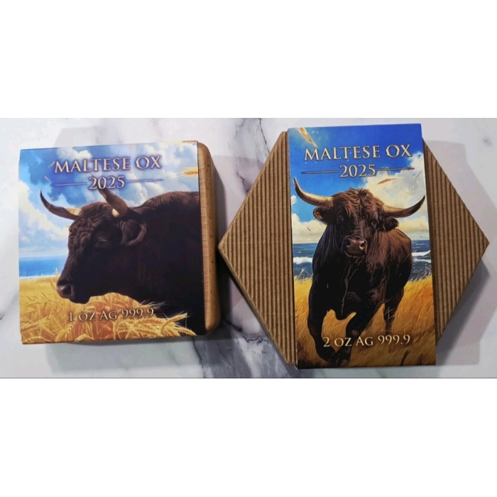 MALTESE OX 1 OZ and 2 Oz Silver Coin  2025 Guaranteed Stock! 🇦🇺 In Hand