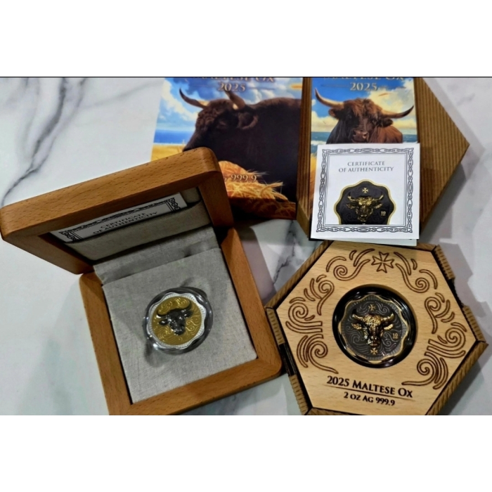 MALTESE OX 1 OZ and 2 Oz Silver Coin  2025 Guaranteed Stock! 🇦🇺 In Hand