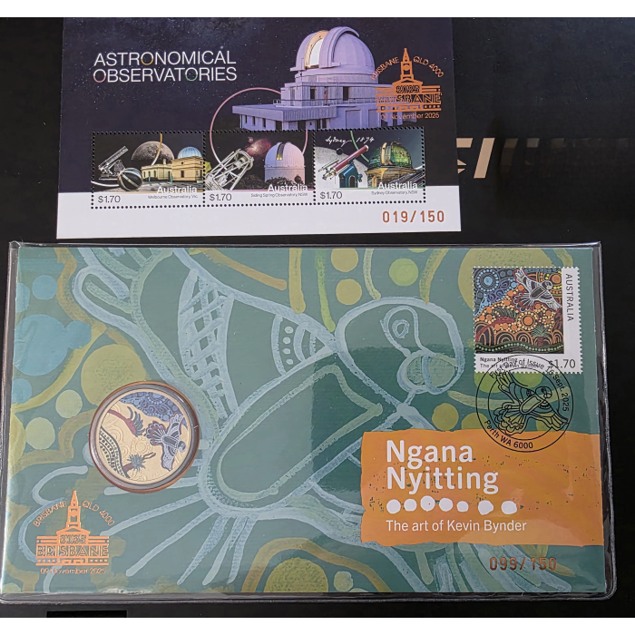 2025 Ngana Nyitting $1  PNC- Stamp Sheet: Brisbane Stamp & Coin Show Day 2