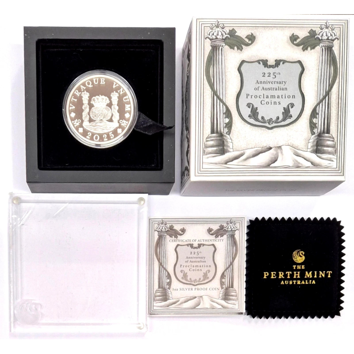 2025 225th Anniversary Of Australian Proclamation 1oz Silver Antiqued Coin - Min