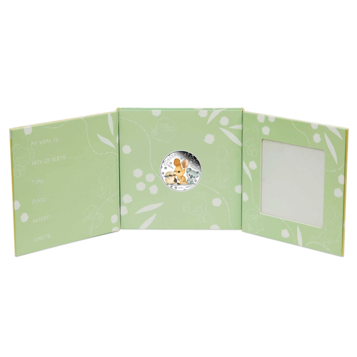 THE PERTH MINT - NEWBORN BABY 2026 1/2OZ SILVER PROOF COLOURED COIN IN CARD