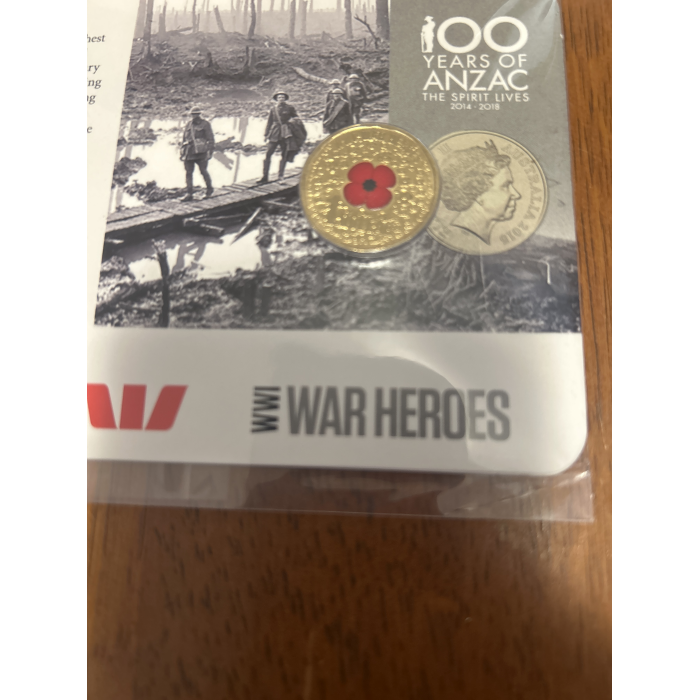 2015 WAR HERO $1 very rare Red Poppy 