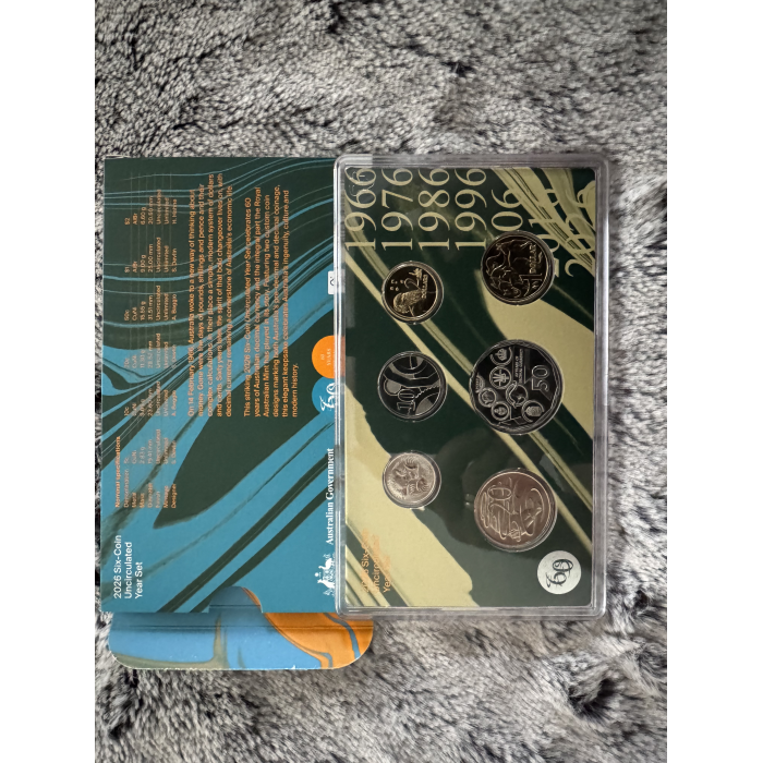 2026 RAM 6 coin Uncirculated Year Set 60th Anniversary Decimal Currency 