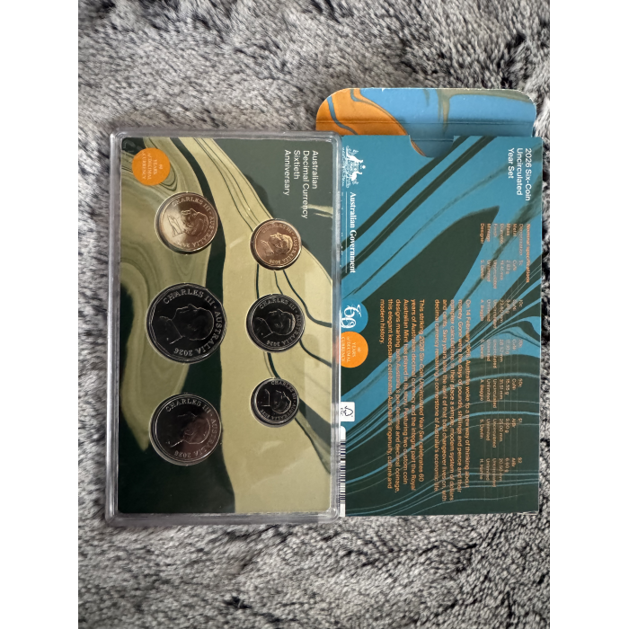 2026 RAM 6 coin Uncirculated Year Set 60th Anniversary Decimal Currency 