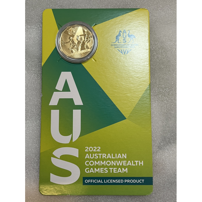2022 Commonwealth Games Fifty Cent coin Tram Australia. Carded coin
