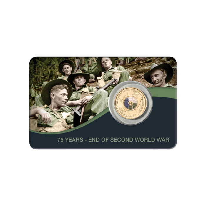 2020 $2 75th Anniversary of the End of WWII Coloured Aluminium Bronze Coin Pack