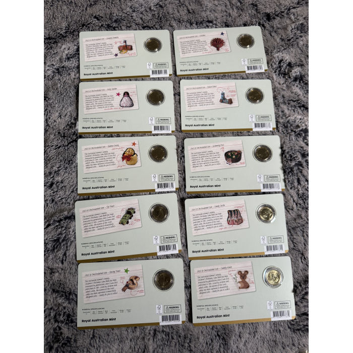 2025 $1 Women’s Weekly Children’s Birthday Cake 10 coin carded set  