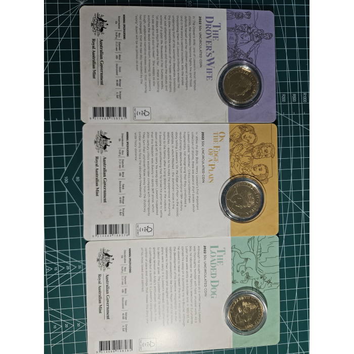 Treasured Australian stories 50 cent carded coins
