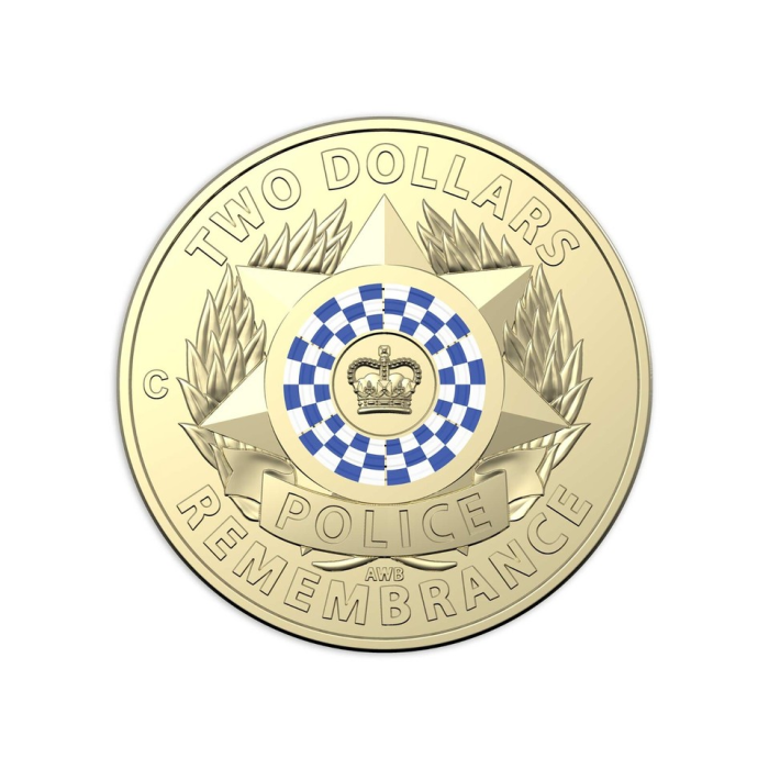 2019 $2 National Police Remembrance Day 'C' Mint Mark Carded Coin