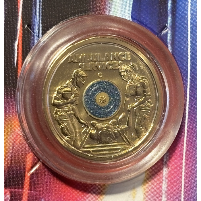 2021 $2 “C” MINTMARK Coloured Uncirculated Coin - Ambulance Service