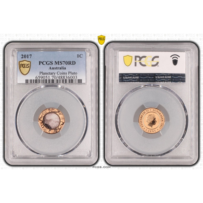 2017  1c  PLANETARY COINS PLUTO PCGS MS70RD **TOP POP**