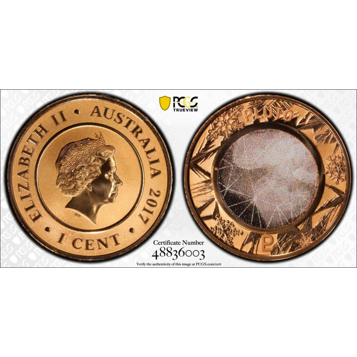 2017  1c  PLANETARY COINS PLUTO PCGS MS70RD **TOP POP**