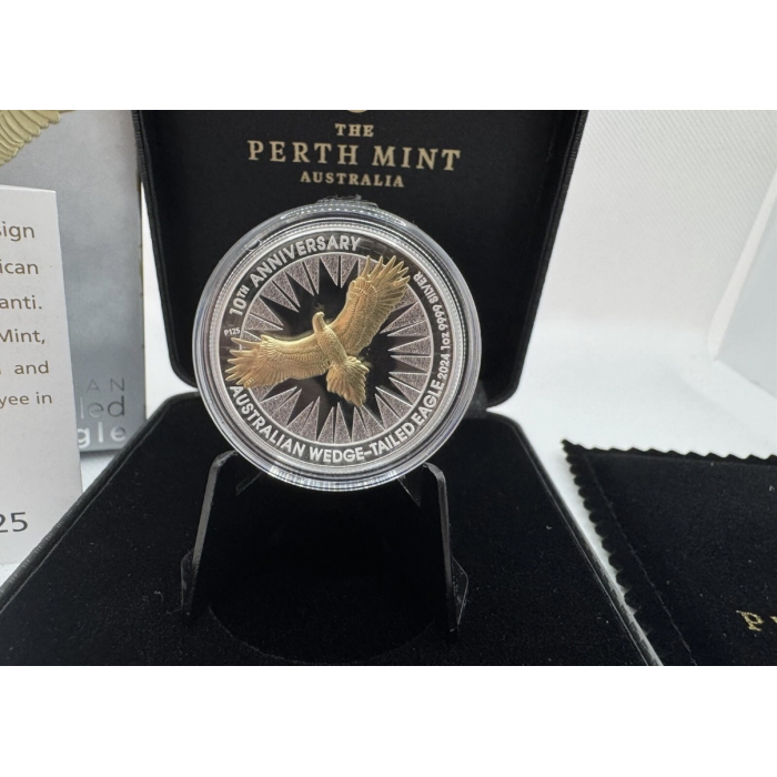 2024 Australian Wedge-tailed Eagle 10th Anniversary 1oz Silver Proof High Relief