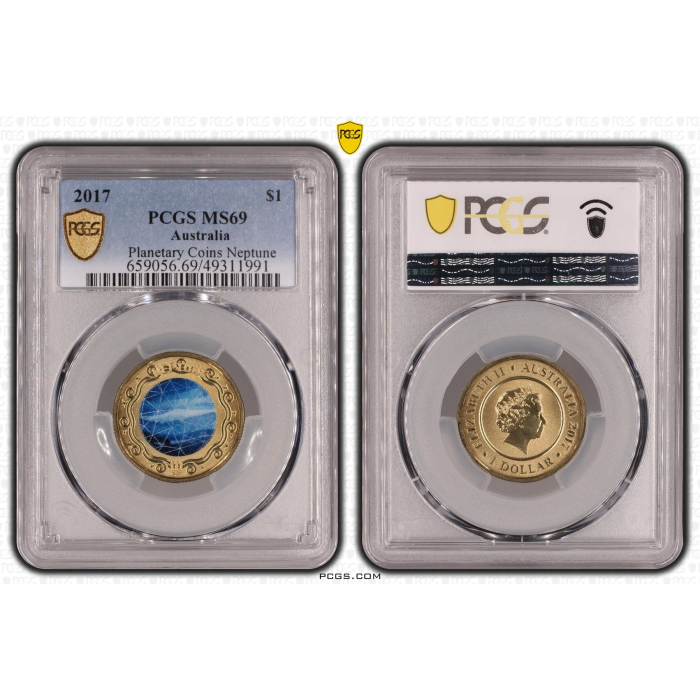 2017  $1  PLANETARY COINS NEPTUNE  PCGS MS69