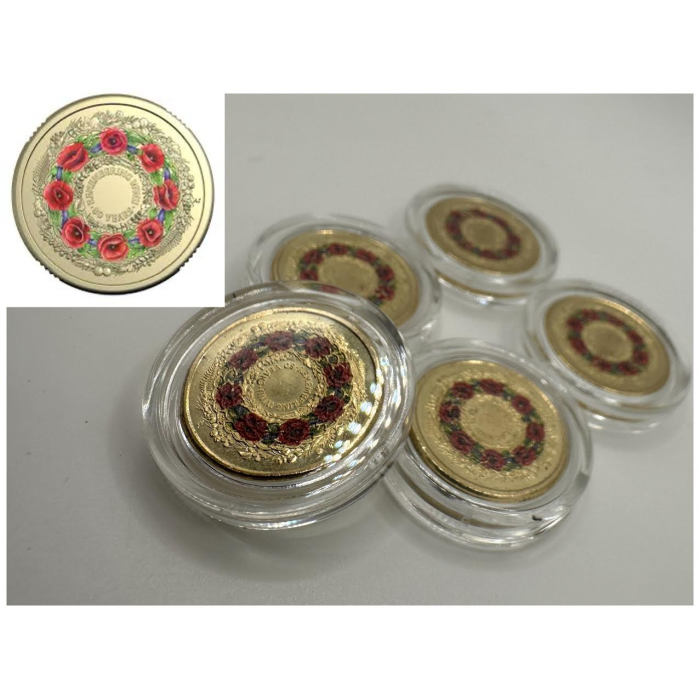 1x UNC 2025 80th Anniversary World War 2 (Poppy Wreath) $2 Coin - In Lighthouse 