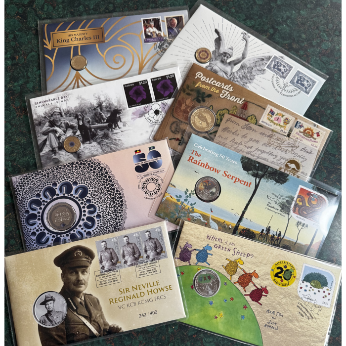 15 PNC’S -  4 $2 coin,  7 $1 coin,  2 50c coin and 2 20c coin PNC’s See descript