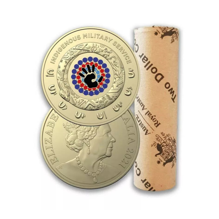2021 $2 Indigenous Military Services $2 RAM ROLL - Includes Protective Tube & St