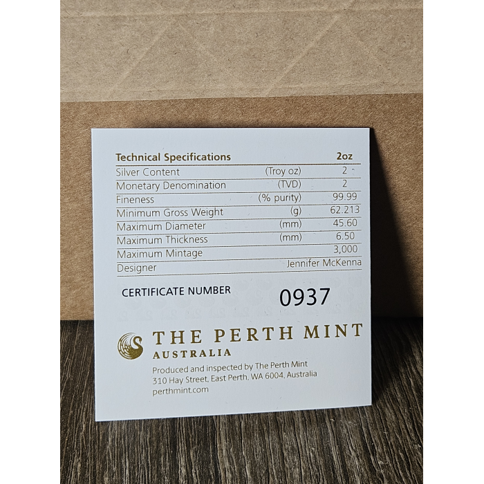 2023 Perth mint Christmas Stocking oz Silver  antiqued Finish  