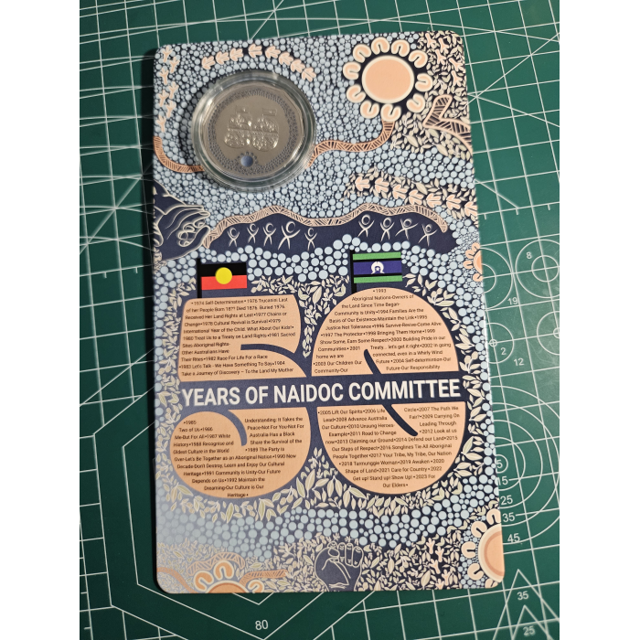 Naidoc carded 50 cent coin