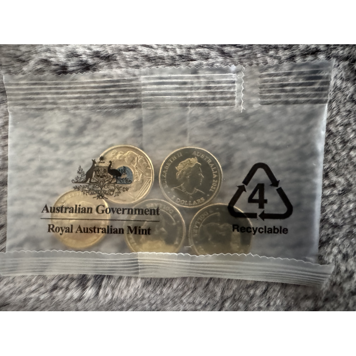 2021 RAM $2 Uncirculated Ambulance Service coloured coin bag of 5 coins  