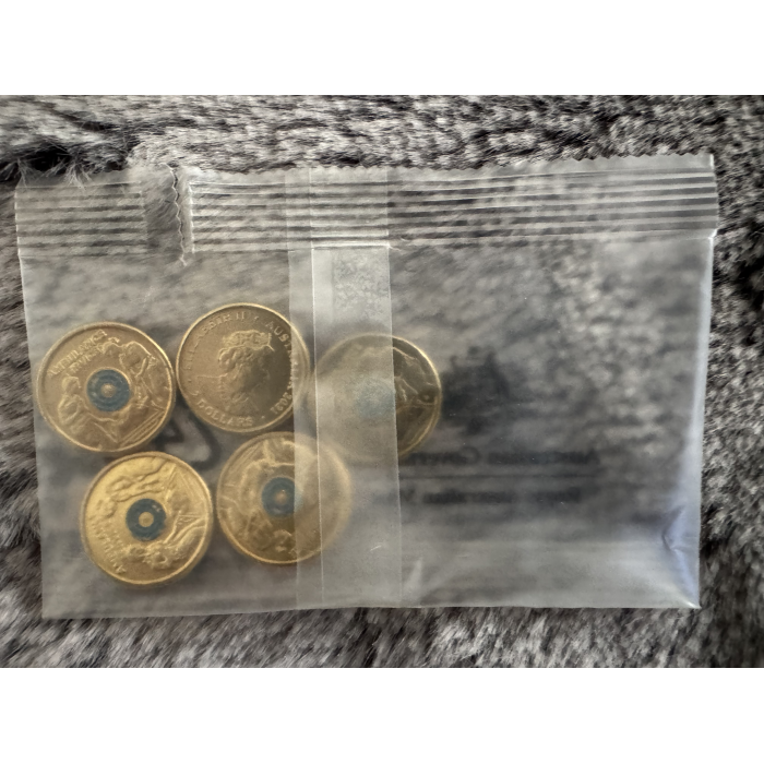2021 RAM $2 Uncirculated Ambulance Service coloured coin bag of 5 coins  