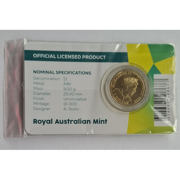 2022 $1 Australian Commonwealth Games Team Carded Coin