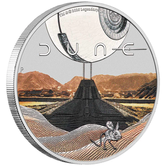 PERTH MINT 2026 DUNE 1OZ SILVER COLOURED COIN