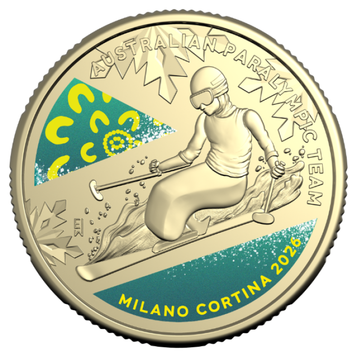 2026 $1 Winter Paralympic Team Coloured Carded Coin - Mintage 25k