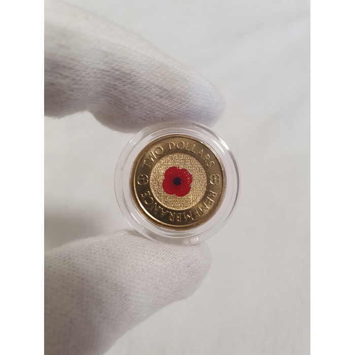 Red Poppy 2012 Remembrance $2 Two Dollar Rare Coin Australia Ex Roll UNC