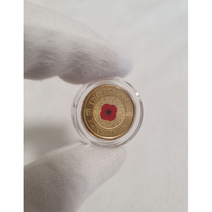 Red Poppy 2012 Remembrance $2 Two Dollar Rare Coin Australia Ex Roll UNC