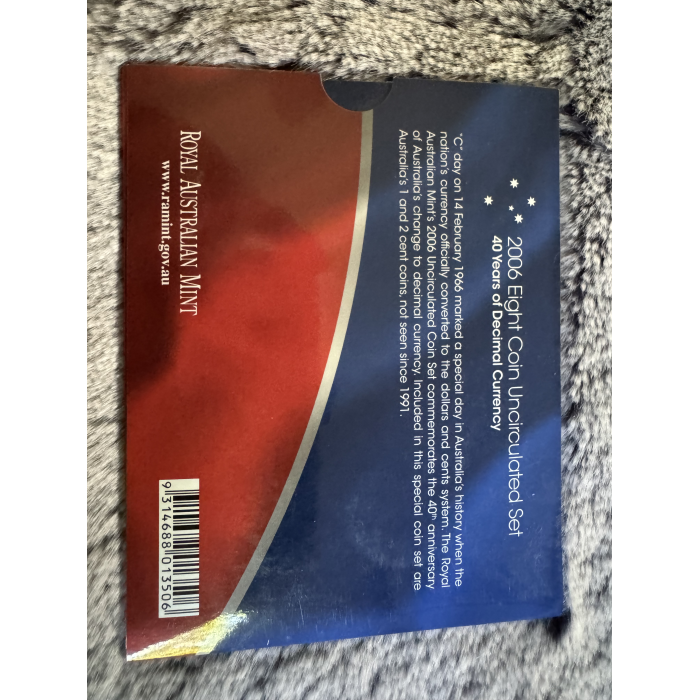 2006 RAM 40 yrs of Decimal Currency Uncirculated 6 coin mint year set 