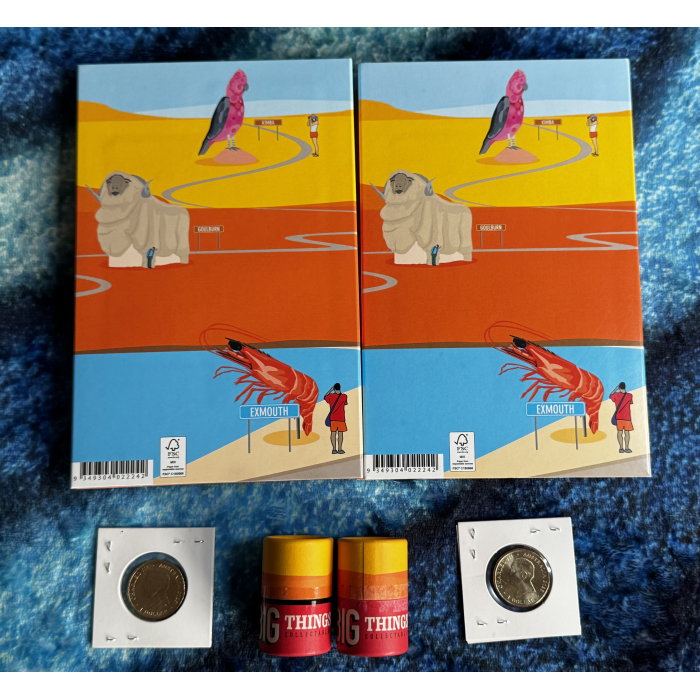2 x 2025 Aussie Big Things 2  1 Tube Opened & 1 Sealed Inc 1 set of Till Coins