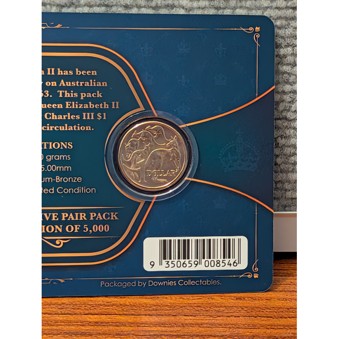 2022 Last Queen Elizabeth I I And 2023 First King Charles I I I -one Dollar Coin