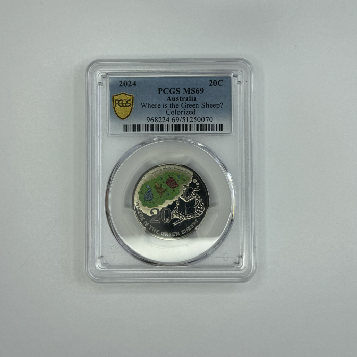 2024 WHERE IS THE GREEN SHEEP 20 CENT PCGS GRADED MS69
