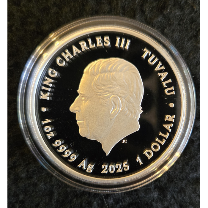 2025 50 years of colour TV 1 oz silver colourised