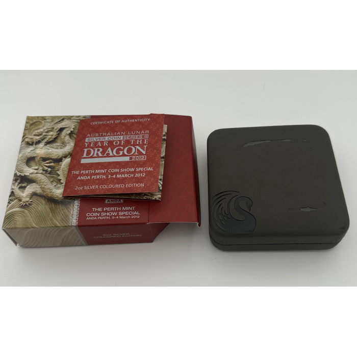 2012 Silver 2oz Lunar Dragon Only 1000 minted