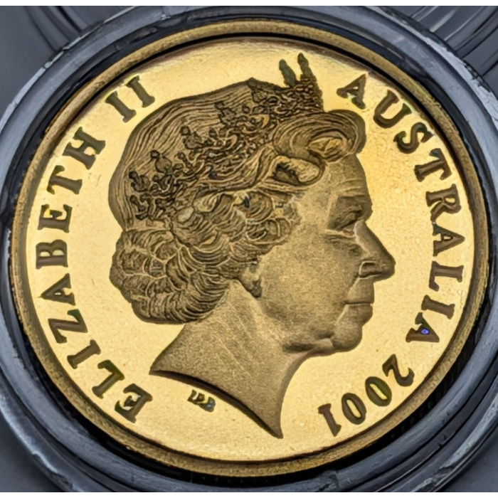 2001 $1 Federation Proof Coloured Coin in RAM capsule