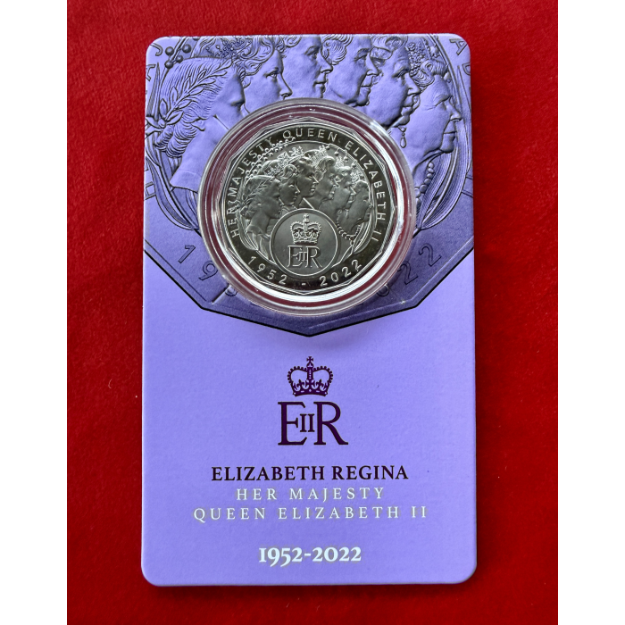 2023 50c Elizabeth Regina Uncirculated Coin in Card