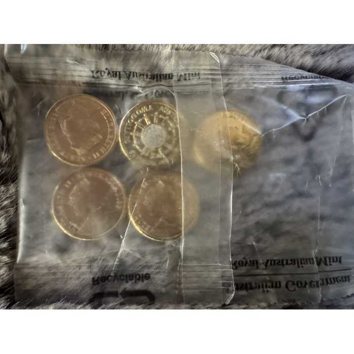 2022 RAM $2 Uncirculated FrontlineWorkers coloured coin bag of 5 coins 